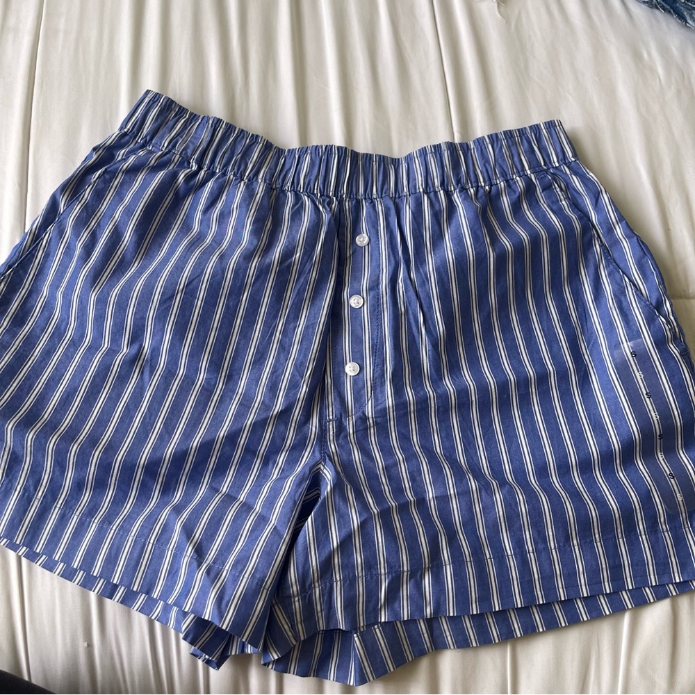 GAP Striped Blue and White Casual Boxer Shorts